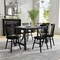 Flash Furniture Everly 60in. Solid Wood Trestle Base Dining Table, Farmhouse Style Table w/Seating for 6, Black KER-T-851-BLK-60-GG - alternate 8